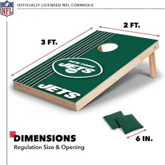 NFL New York Jets 2'x3' Wood Cornhole Set image {5}