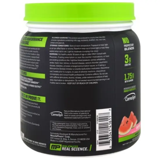MusclePharm Assault&reg; Preworkout, Watermelon, 12.1 oz (344 g) image {2}