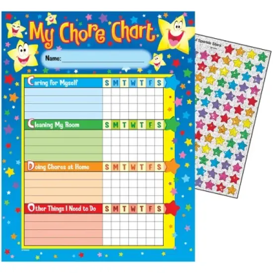 TREND Stars Chore Charts, pad of 25 image {1}