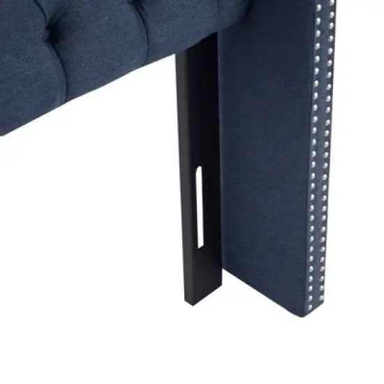 Queen Janice Upholstered Headboard Navy - Madison Park image {5}