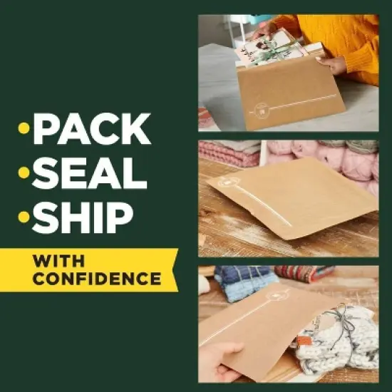 Scotch 10.5"x14.7"Curbside Recyclable Mailer Size 5: Self-Adhesive Padded Shipping Envelopes, Tan image {10}