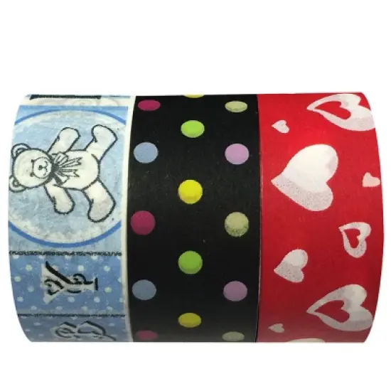 Wrapables Adorable Washi Masking Tape (Set of 3) image {3}