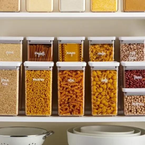 Talented Kitchen 375 Pantry Labels for Food Containers, Preprinted Clear Kitchen Food Labels for Organizing, White Script Stickers, Water Resistant image {3}