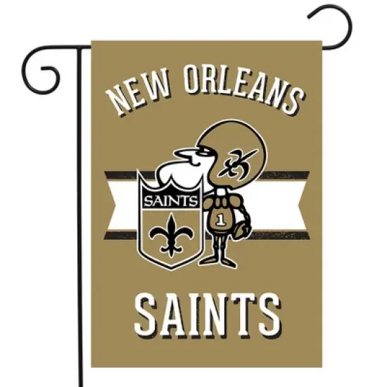 Briarwood Lane Retro New Orleans Saints Garden Flag NFL Double-Sided 18" x 12.5" image {1}