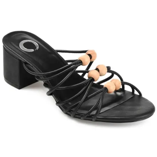 Journee Collection Womens Kennadi Multi Strap Block Heel Sandals image {9}