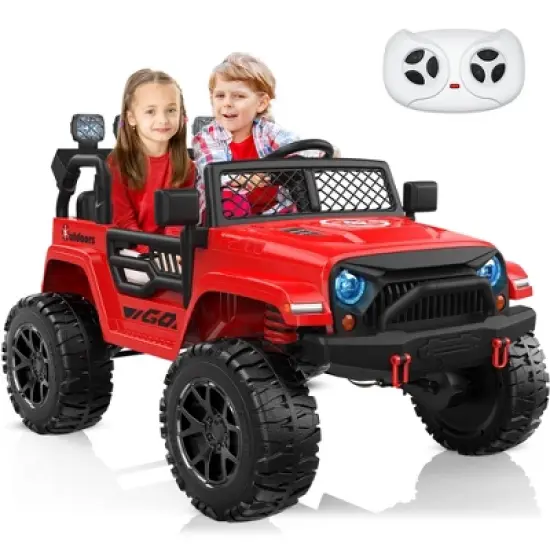 ANPABO 24 V 4WD Truck Two Seater With Parent Remote Control And Bluetooth Music Player 3-8 Years Old image {3}