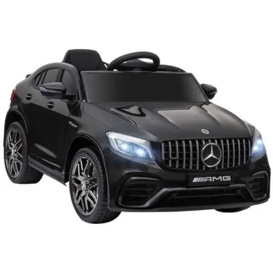 Aosom 12V Ride On Toy Car for Kids with Remote Control, Mercedes Benz AMG GLC63S Coupe, 2 Speed, with Music, Electric Light, Black image {8}