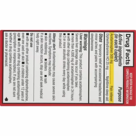 Leader Acetaminophen, PM, Extra Strength, Caplets image {4}