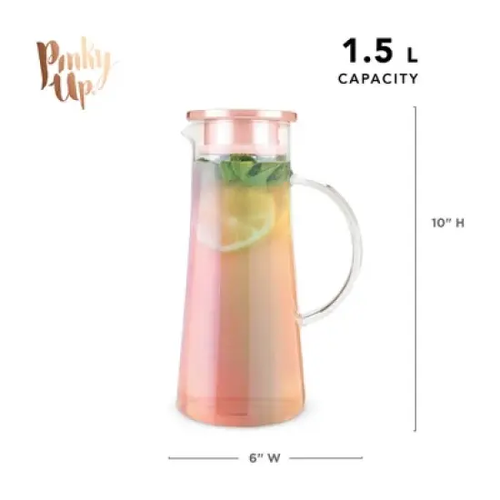 Pinky Up Charlie Glass Iced Tea Carafe image {2}
