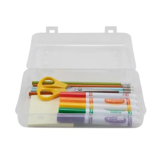Advantus&reg; Pencil Box Clear, Pack of 6 image {4}