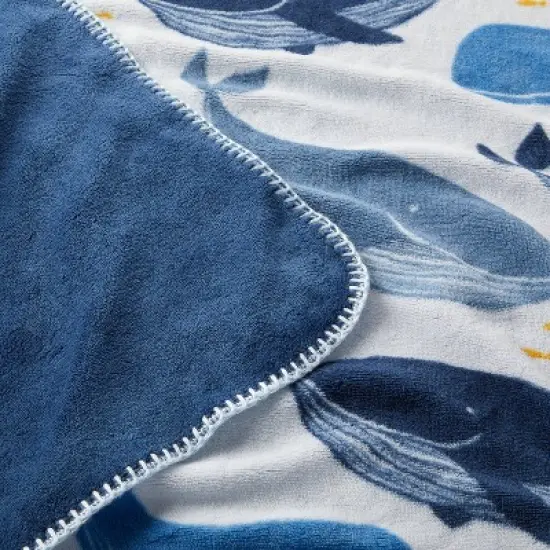 Plush Baby Blanket - Whales - Cloud Island&trade; image {2}
