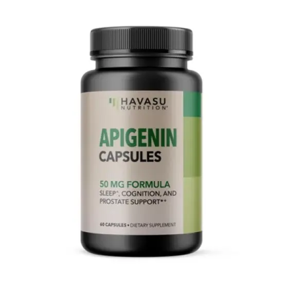 Apigenin Capsules 50mg, Sleep, Cognitive & Prostate Health Support Supplement, Chamomile Flavonoid for Relaxation, Havasu Nutrition, 60ct image {6}