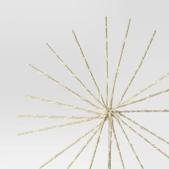 14" Pre-lit Dewdrop Glittered Starburst Christmas Tree Topper Champagne with Cool White Twinkle/Warm White Steady Lights - Wondershop&trade; image {3}