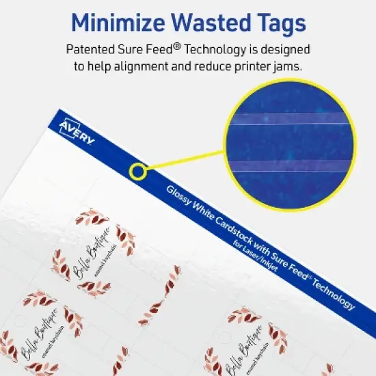 Avery Rounded Slot Tags, 1-1/2" x 2-1/2", Glossy White, 250 Total image {6}