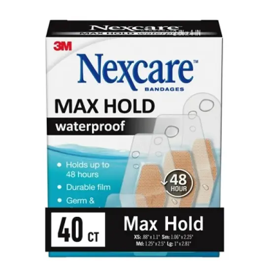 Nexcare Max Hold Knee & Elbow Waterproof Bandages Assorted, 40 Count image {6}