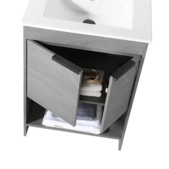 Fine Fixtures Phoenix Bathroom Vanity with White Ceramic Sink - Full Assembly Required image {4}