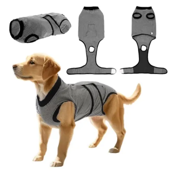 Unique Bargains Pet Recovery Suit Extra Large Black White 1 Pc image {6}