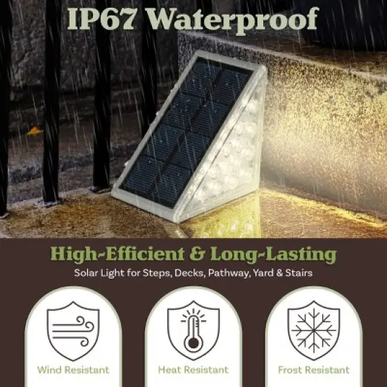 Pure Garden Solar Step Lights for Outside 6-Pack image {7}