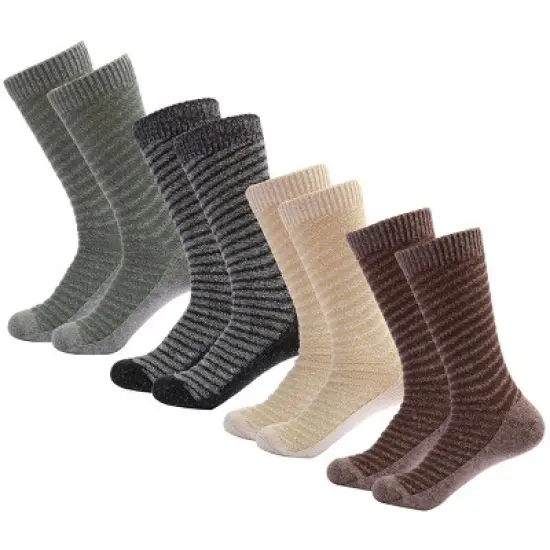 Mio Marino Womens Warm Wool Knitted Socks 4 Pack image {11}