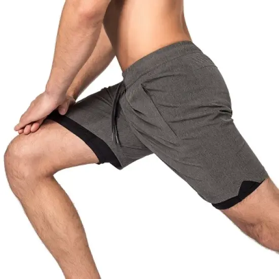 Zilpu Mens Quick Dry Athletic Performance Shorts with Zipper Pocket (7 inch) image {4}