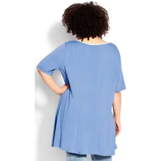 Women's Plus Size Swing Panel Tunic - sky blue | AVENUE image {1}