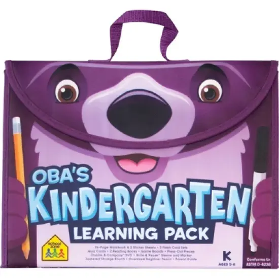 School Zone Oba's Kindergarten Learning Pack - (Paperback) image {5}