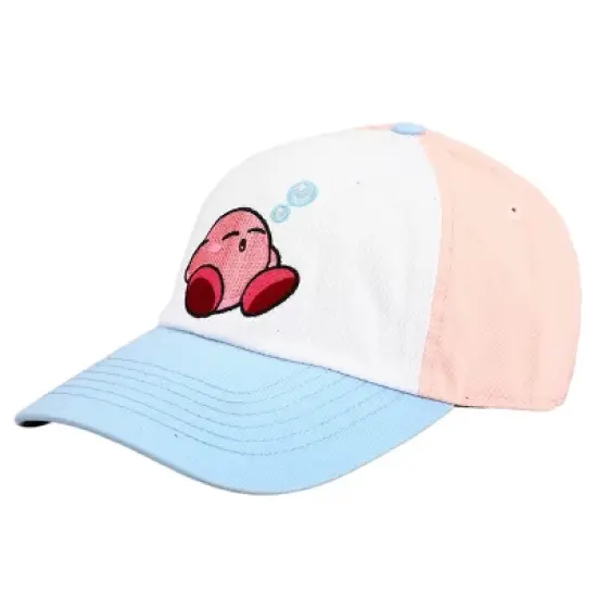 Kirby Sleeping Embroidered Art Men's Contrast Hat image {3}