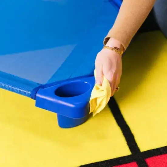 ECR4Kids Stackable Kiddie Cot with Sheet, Ready-to-Assemble, Toddler Size image {8}