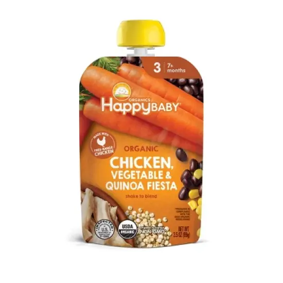 Happy Baby&reg; Organics Savory Blends Stage 3 Baby Food Puree, Free-Range Chicken - 3.5oz image {6}