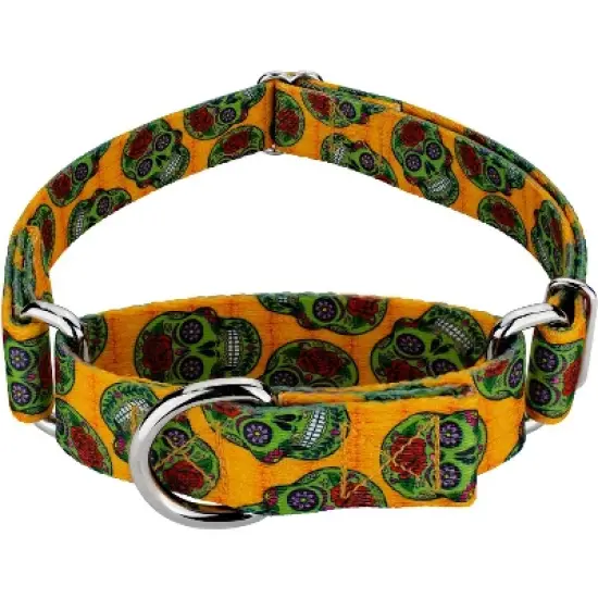 Country Brook Design Sugar Skulls Martingale Dog Collar image {4}