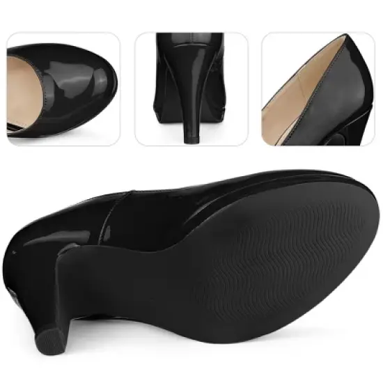 Perphy Women Round Toe Platform Stiletto Heel Mary Jane Pumps image {2}