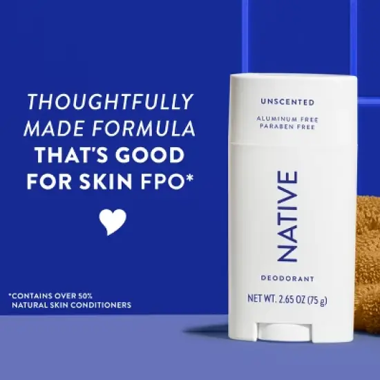 Native Solid Deodorant - Unscented - Aluminum-Free 2.65oz image {4}