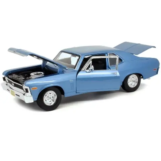 1970 Chevrolet Nova SS Coupe Blue Metallic 1/18 Diecast Model Car by Maisto image {2}