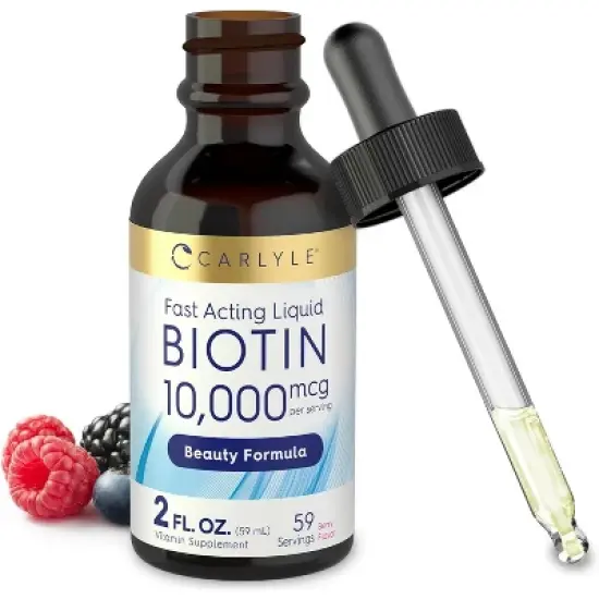 Carlyle Liquid Biotin 10000mcg | 2 oz Gel Drops image {8}