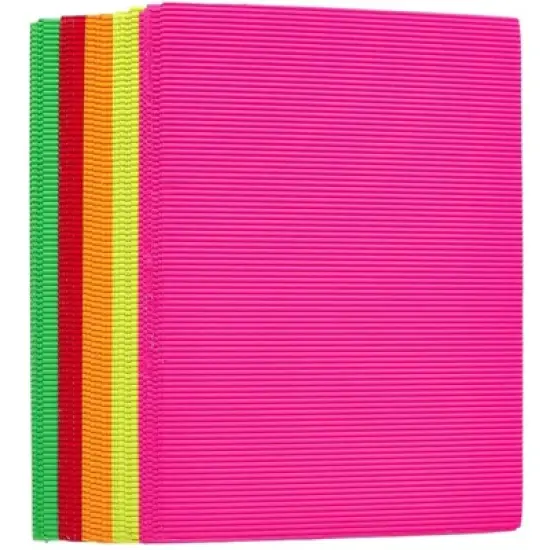 Juvale 30-Pack Corrugated Paper Sheets for Arts and Crafts Project, 5 Colors (8.25 x 11.75 Inches) image {3}