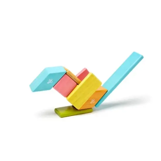 Tegu Magnetic Wooden Blocks, 14-Piece Set, Tints image {6}