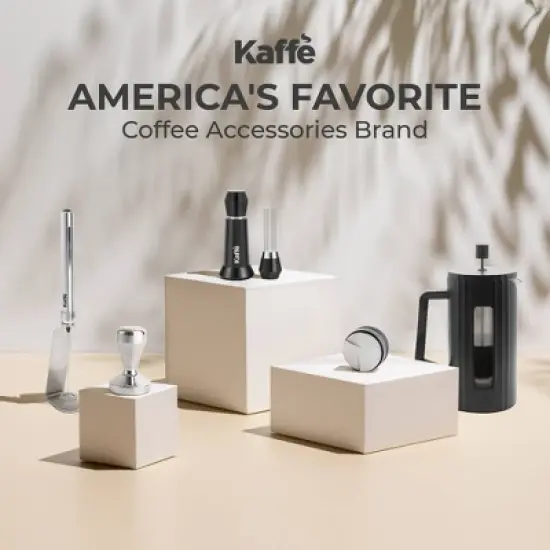 Kaffe 54mm Espresso Weighted Distributor: Metal Coffee & Espresso Accessories, Tamper, Black, Lifetime Warranty image {6}