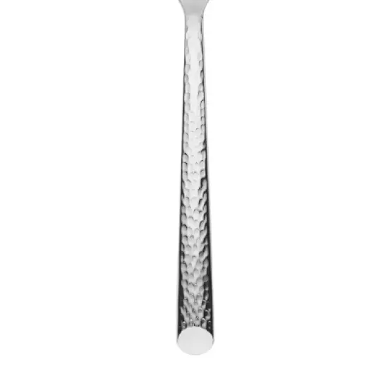 Cambridge Silversmiths 20pc Elsa Hammered Mirror Flatware Set: Stainless Steel Silverware Service for 4, Modern Design image {2}