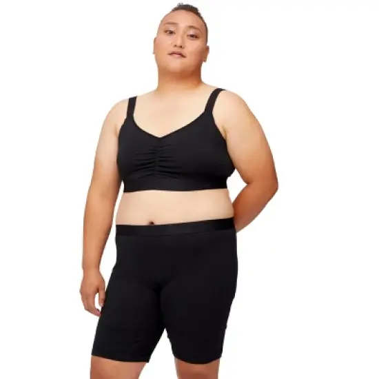 TomboyX V-Neck Bralette, Cotton Adjustable Straps image {4}