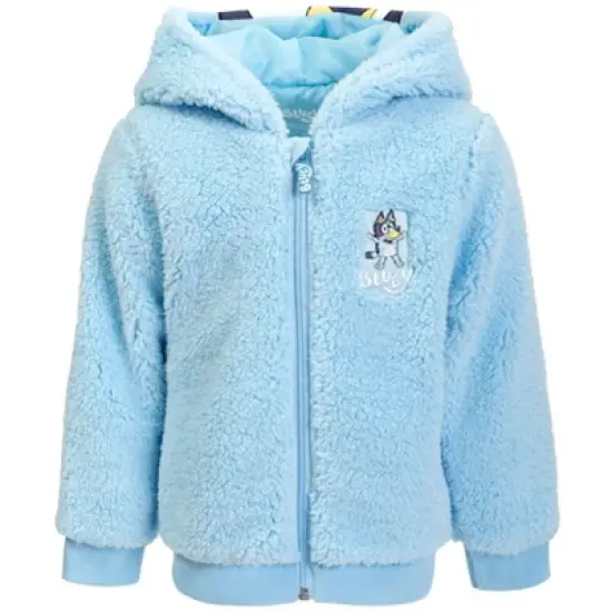 Bluey Bingo Cozy Faux Shearling Zip Up Cosplay Hoodie Toddler to Little Kid image {4}