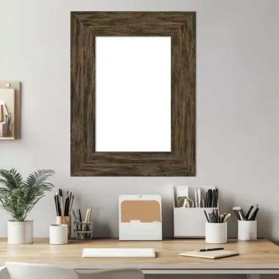 Amanti Art Fencepost Brown Framed Dry Erase Magnetic Board image {5}