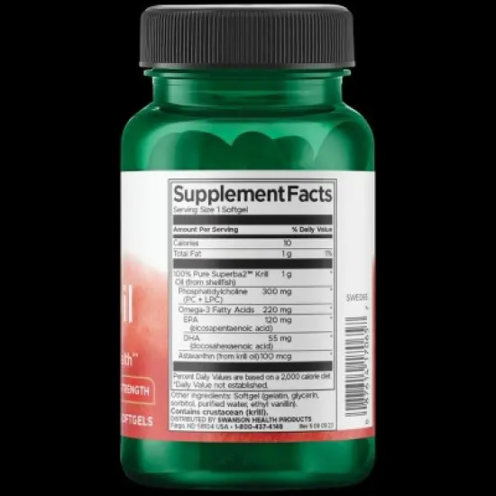 Swanson Krill Oil - Maximum Strength 1 g 30 Softgels image {1}