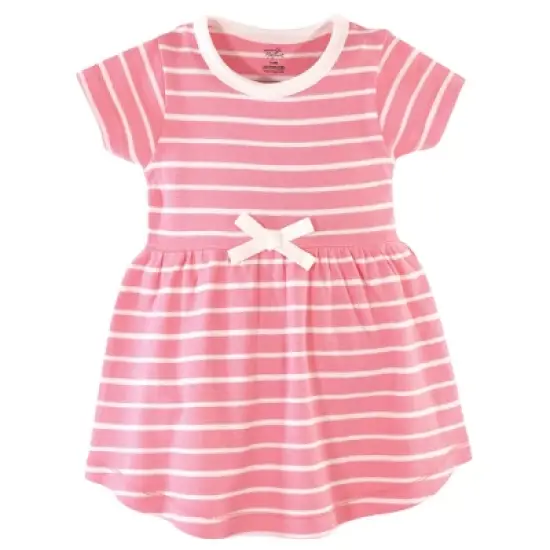 Touched by Nature Baby and Toddler Girl Organic Cotton Short-Sleeve Dresses 2pk, Butterflies and Dragonflies image {1}