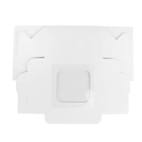 O'Creme White Cardboard Cake Box with Window, 10" x 10" x 4" - Pack of 5 image {2}