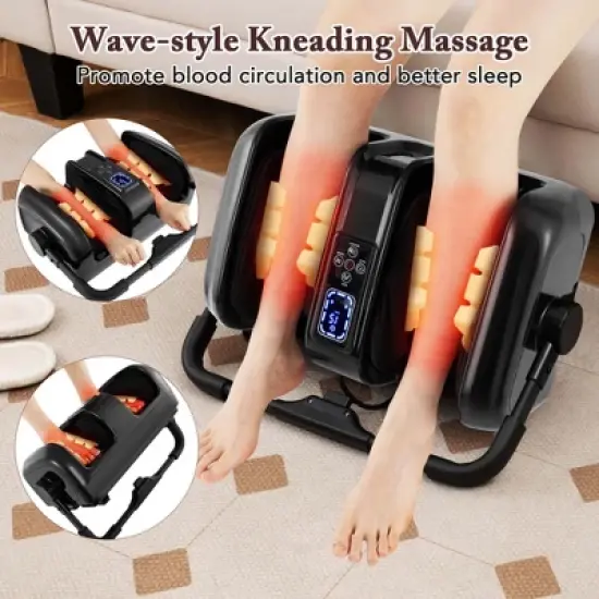 Costway Foot & Calf Massager Deep Kneading Shiatsu Massager Machine with Heat Black/Gray/Red image {7}