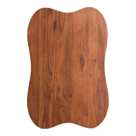 Inmod Bodhi Wood Side Table Gold/Walnut image {2}