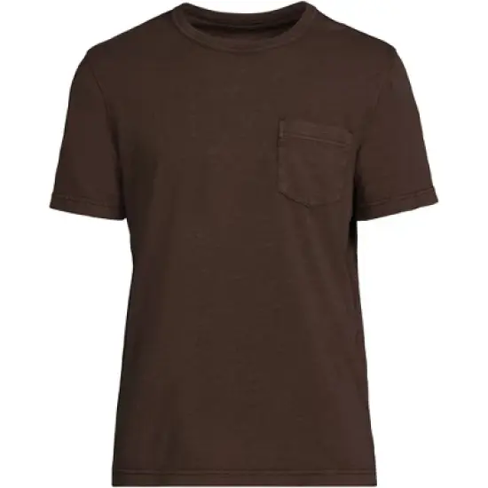 Lands' End Men's Short Sleeve Garment Dye Slub Pocket Tee image {10}