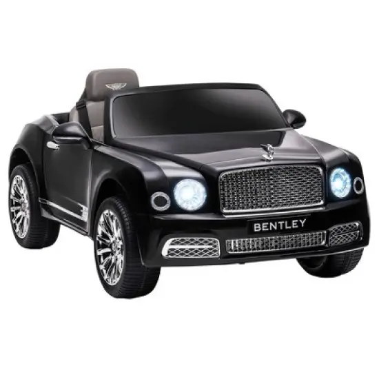 Aosom Bentley 12V Ride on Car with Remote Control, Battery Powered Car with Suspension, Startup Sound, Forward & Backward Function, LED Lights, MP3, Horn, Music, 2 Motors, for 37-72 Months image {8}