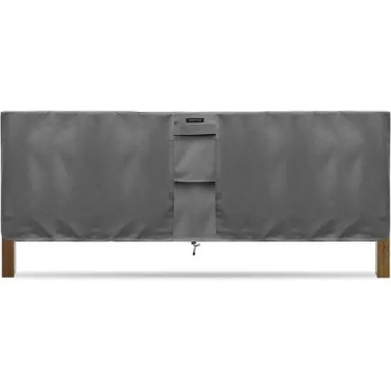 KHOMO GEAR Waterproof Square Table Cover &ndash; Heavy-Duty Outdoor Furniture Protector in Grey &ndash; Fits Patio Coffee Small Square Tables - 60x25x33 image {8}