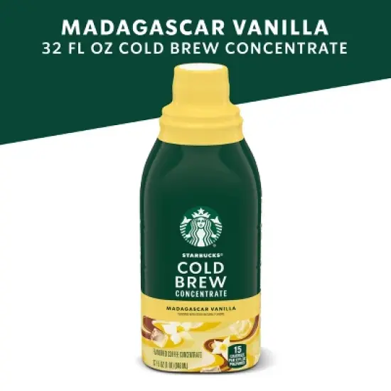 Starbucks Cold Brew Coffee &mdash; Madagascar Vanilla &mdash; Multi Serve Concentrate &mdash; 1 bottle (32 fl oz.) image {1}